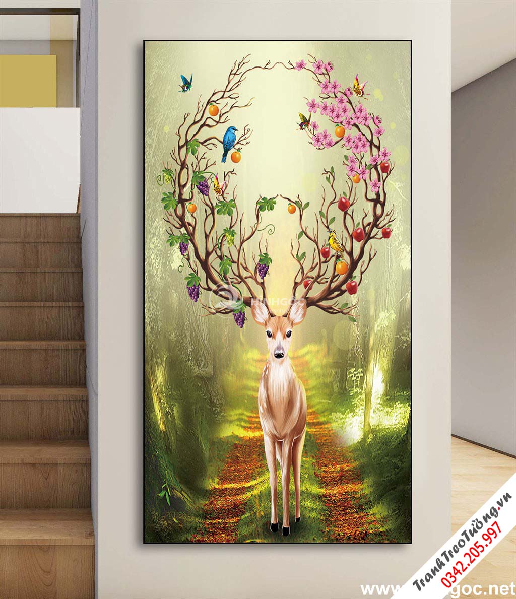 Trừu tượng 3D hươu vàng-DLV-270]